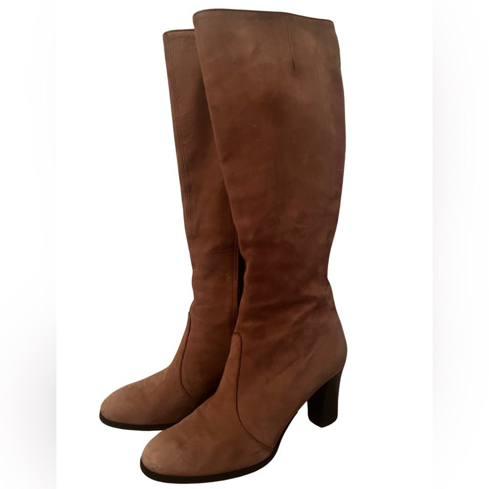 Amalfi Rangoni Designer MADE IN ITALY Tan High Heel Boots Size 9